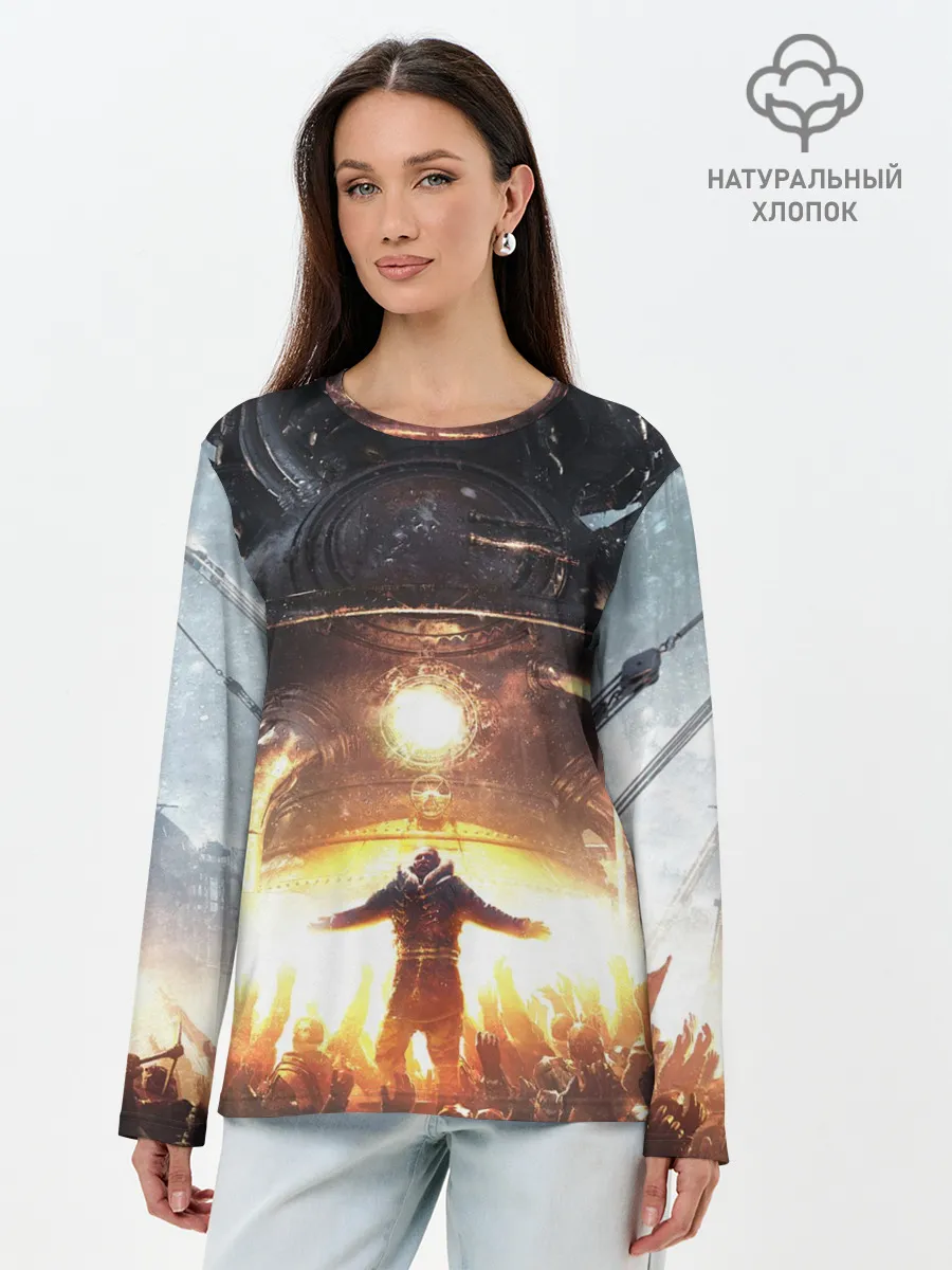 Лонгслив женский. Хлопок / FrostPunk