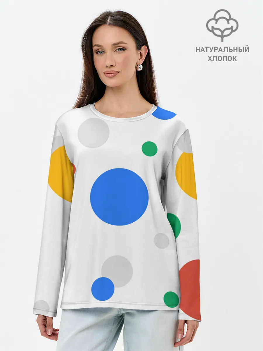 Лонгслив женский. Хлопок / Не будь злом