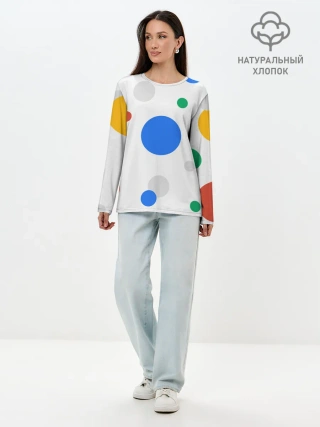 Лонгслив женский. Хлопок / Не будь злом