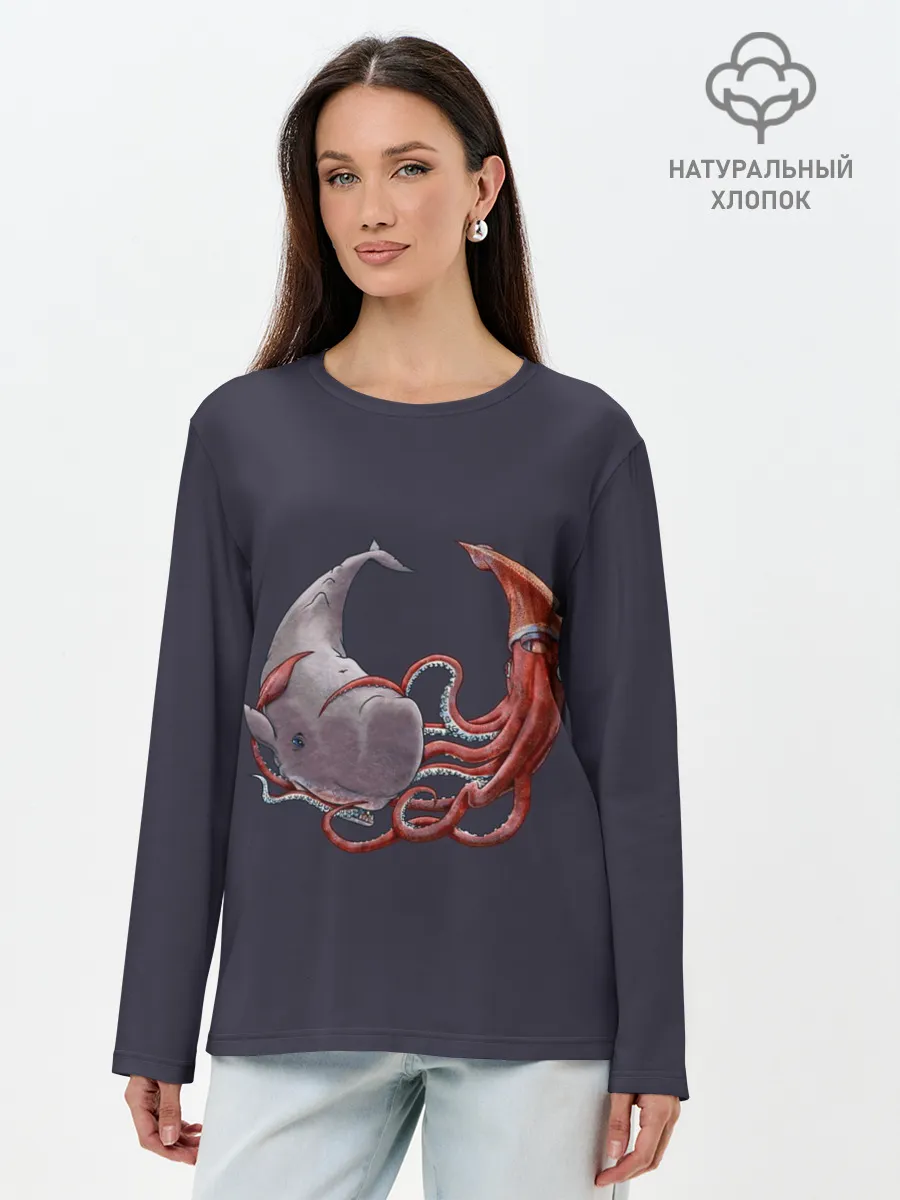 Лонгслив женский. Хлопок / Naval Confrontation
