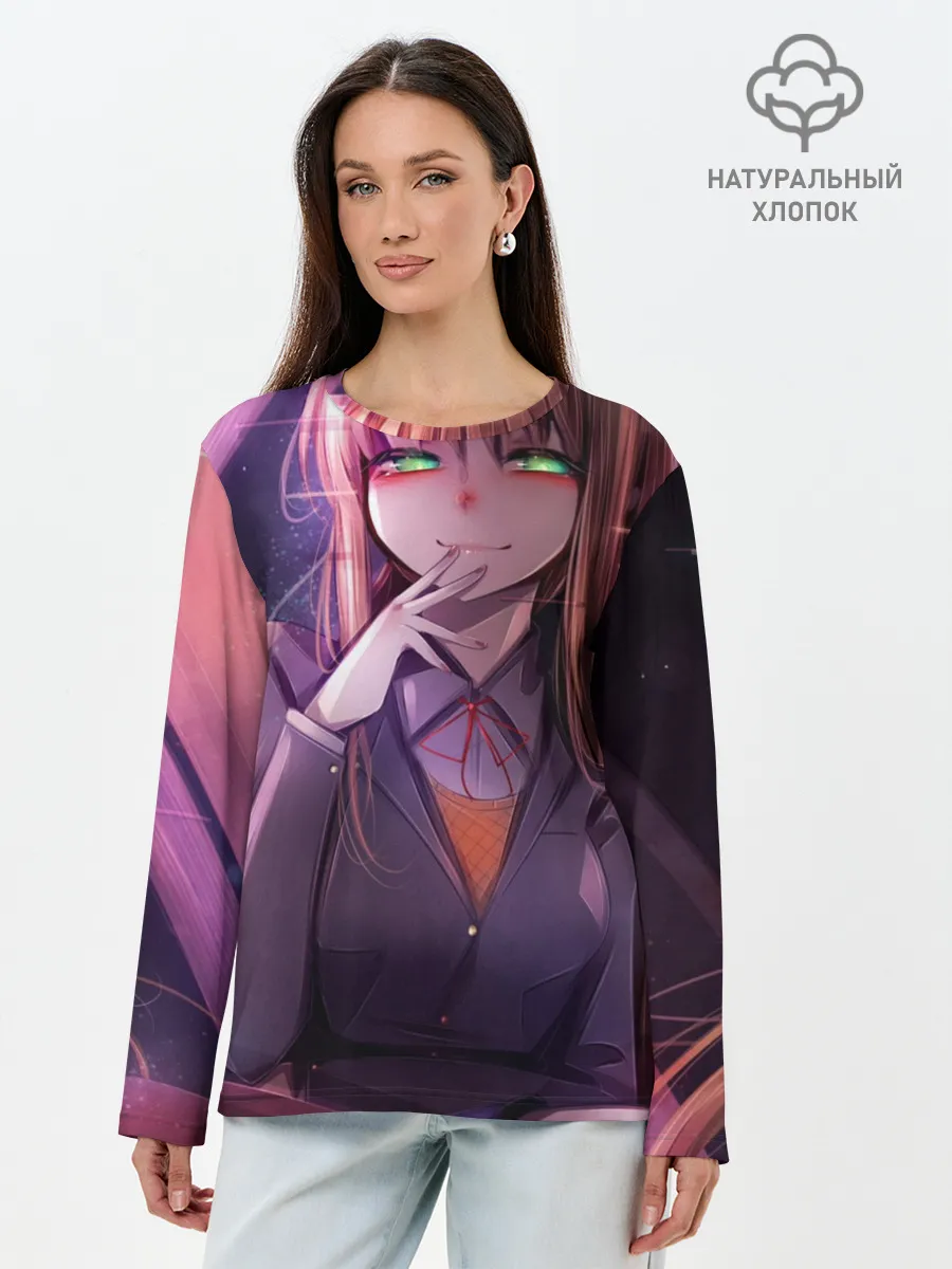 Лонгслив женский. Хлопок / Monika Doki Doki