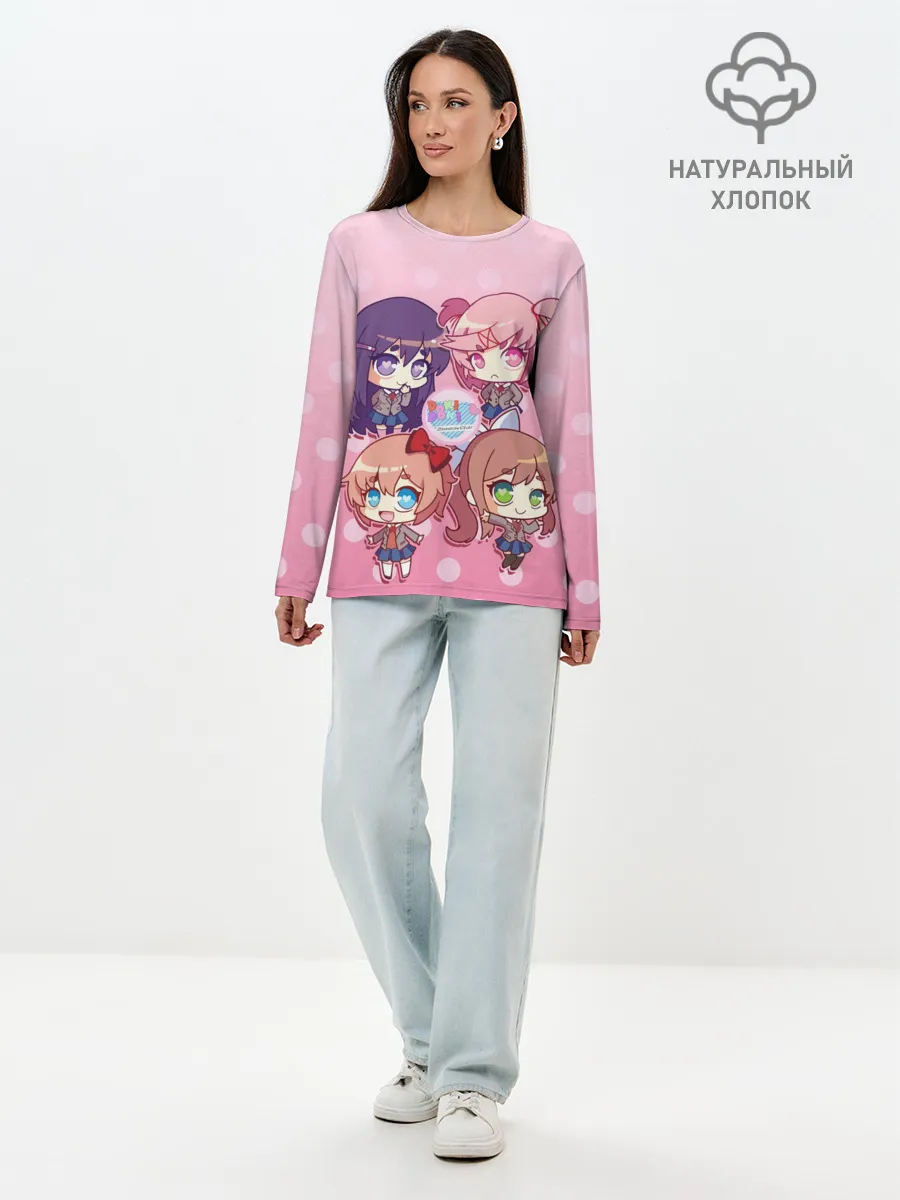 Лонгслив женский. Хлопок / DOKI DOKI LITERATURE CLUB