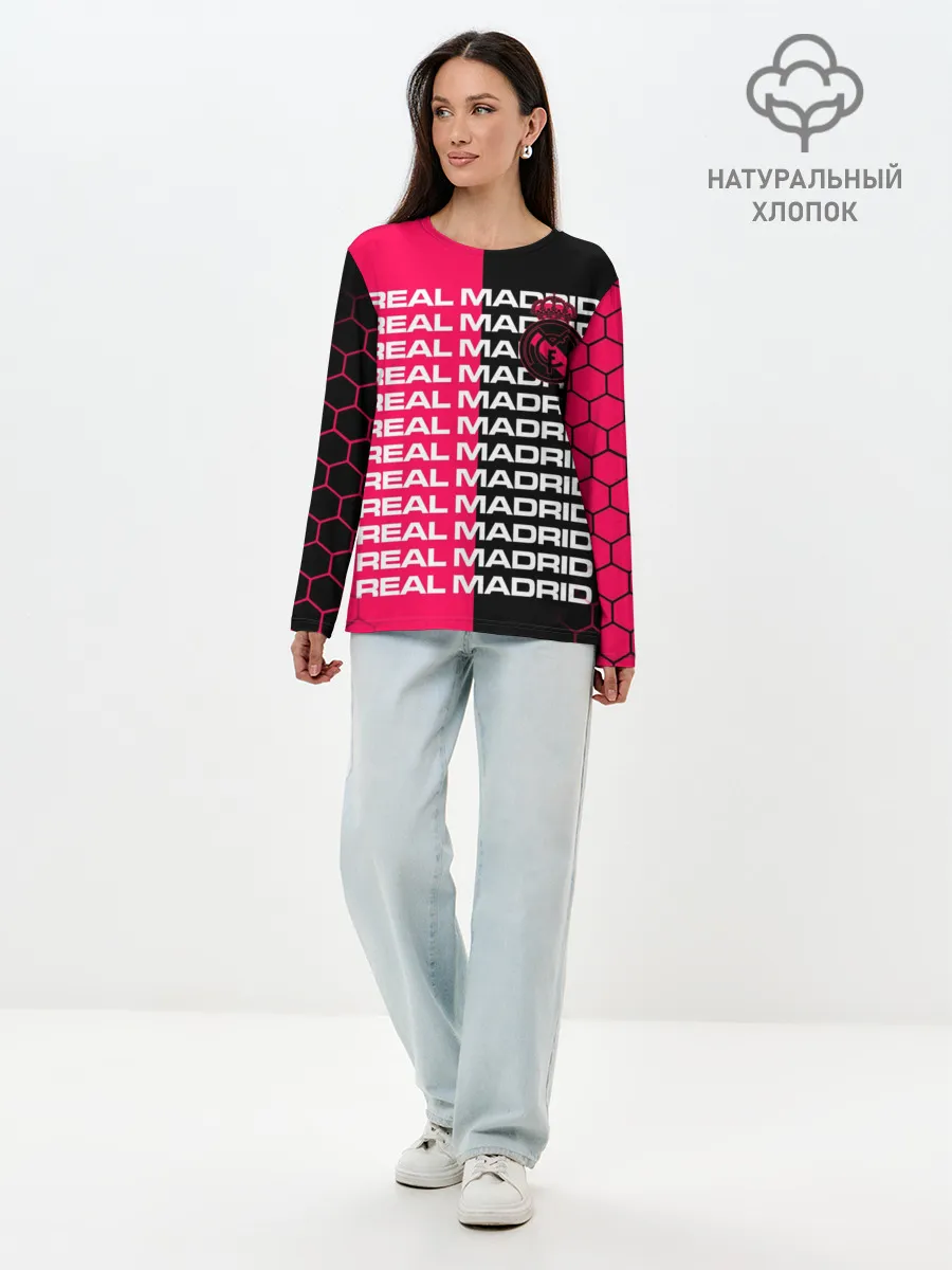 Лонгслив женский. Хлопок / REAL MADRID / РЕАЛ МАДРИД