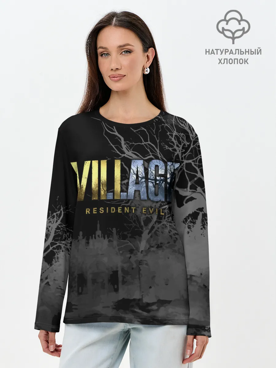 Лонгслив женский. Хлопок / Resident Evil Village