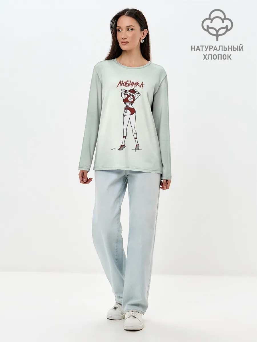 Лонгслив женский. Хлопок / Нилетто | Любимка