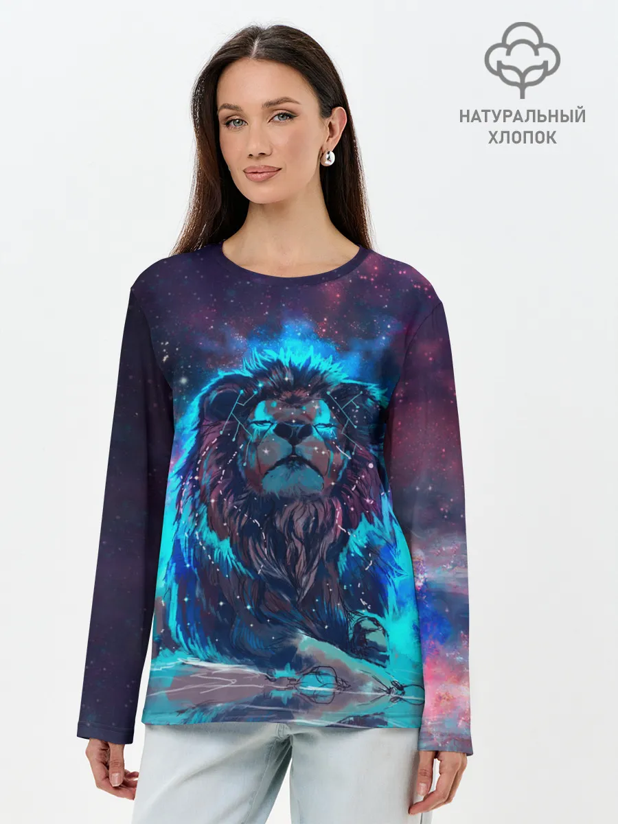 Лонгслив женский. Хлопок / СИЯЮЩИЙ ЛЕВ