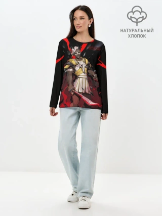 Лонгслив женский. Хлопок / Hades Ares