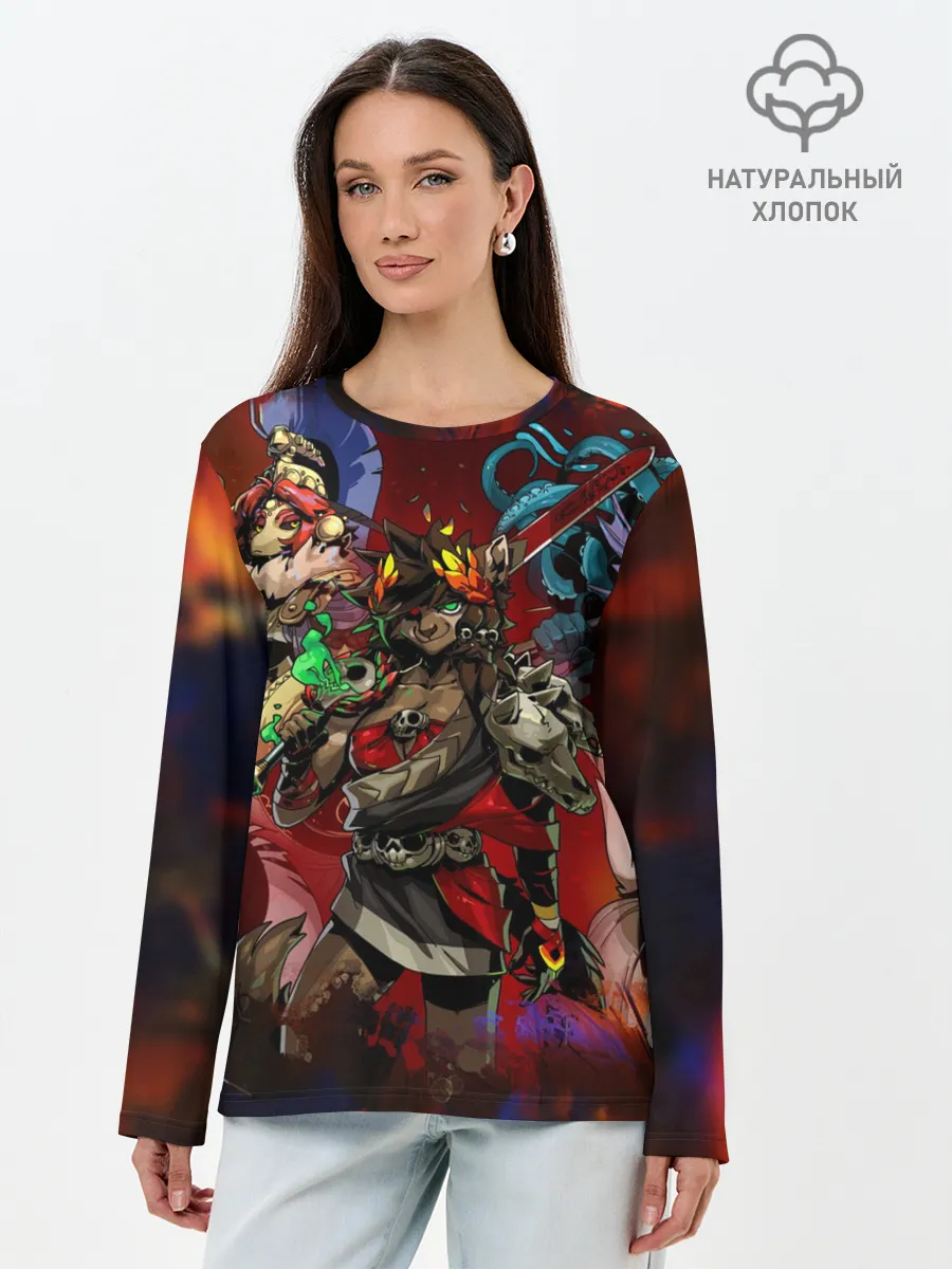 Лонгслив женский. Хлопок / Hades furry girls