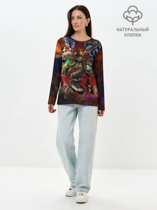 Лонгслив женский. Хлопок / Hades furry girls