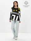 Лонгслив женский. Хлопок / JUVENTUS / ЮВЕНТУС / ПОРЕЗЫ