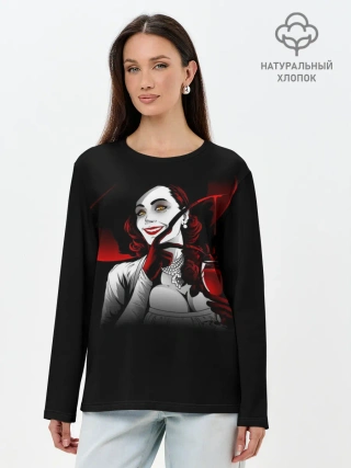 Лонгслив женский. Хлопок / Resident Evil Леди Вампир