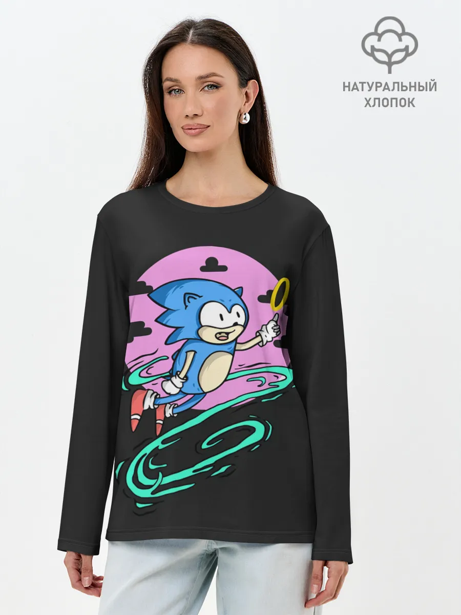 Лонгслив женский. Хлопок / Flying to ring