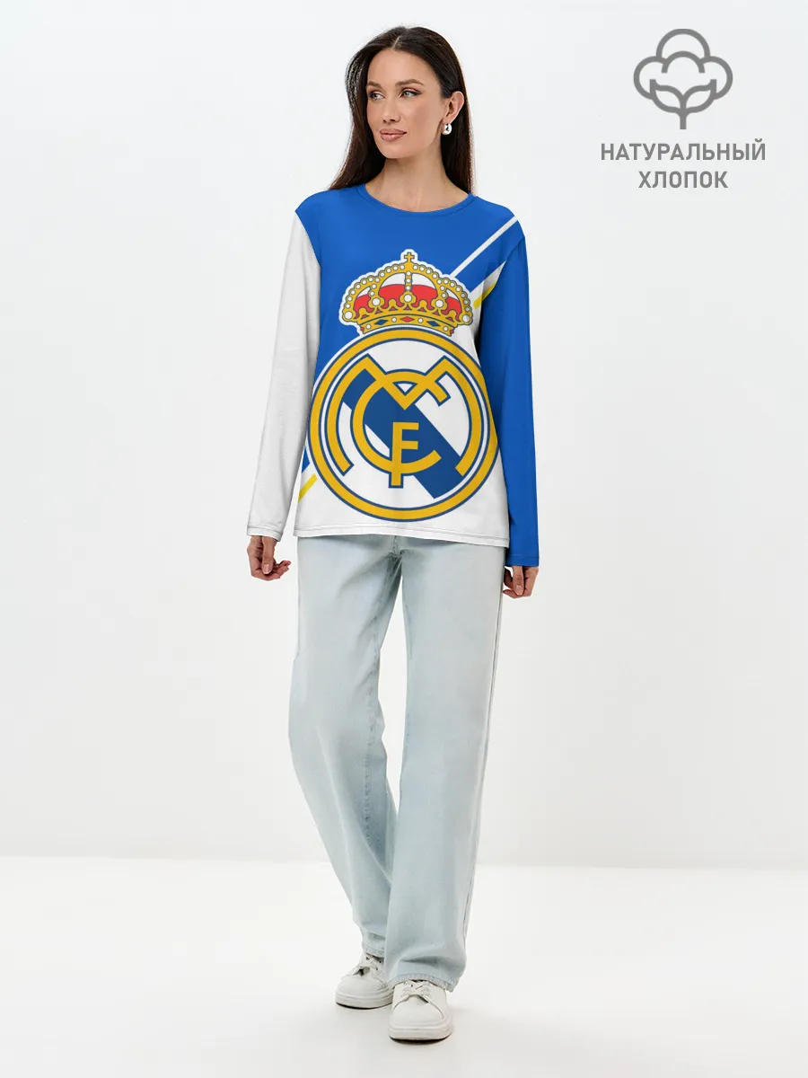 Лонгслив женский. Хлопок / REAL MADRID / РЕАЛ МАДРИД