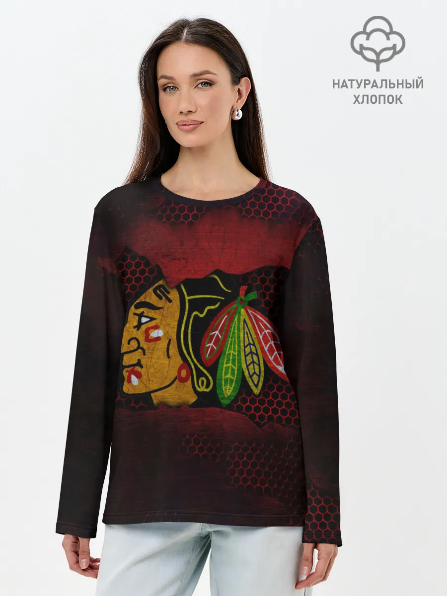 Лонгслив женский. Хлопок / CHICAGO NHL