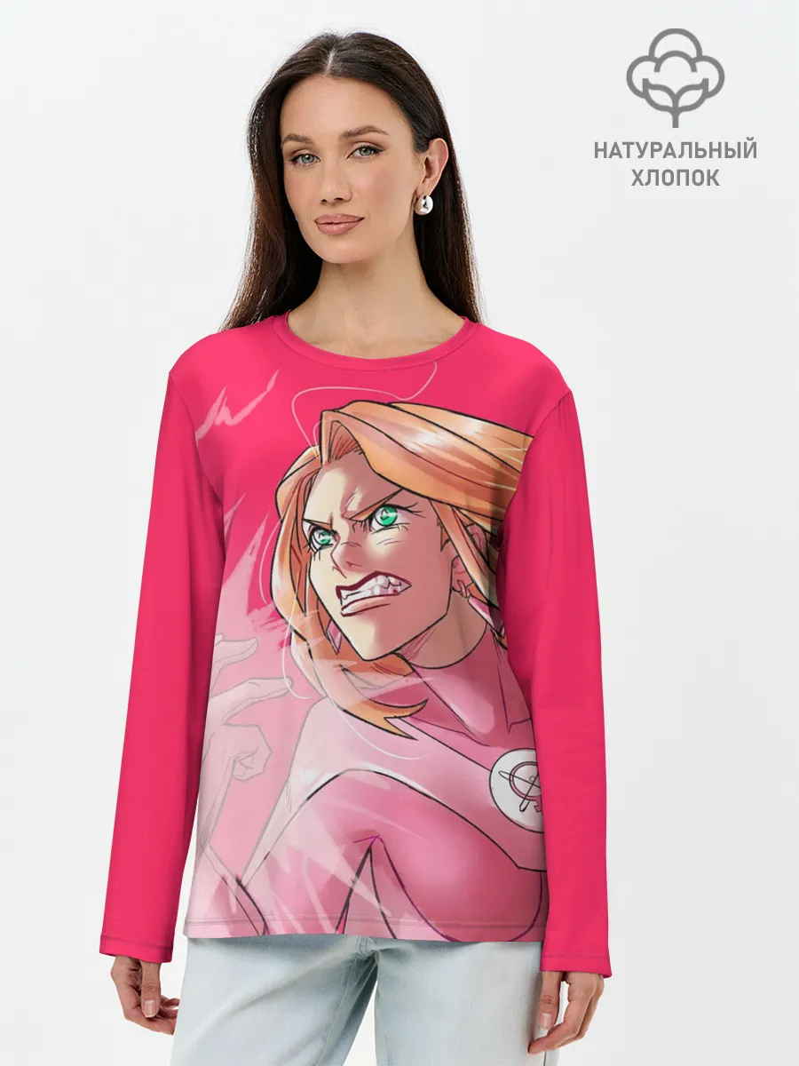 Лонгслив женский. Хлопок / Атом Ева
