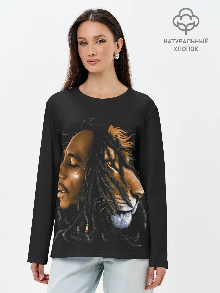 Лонгслив женский. Хлопок / БОБ МАРЛИ