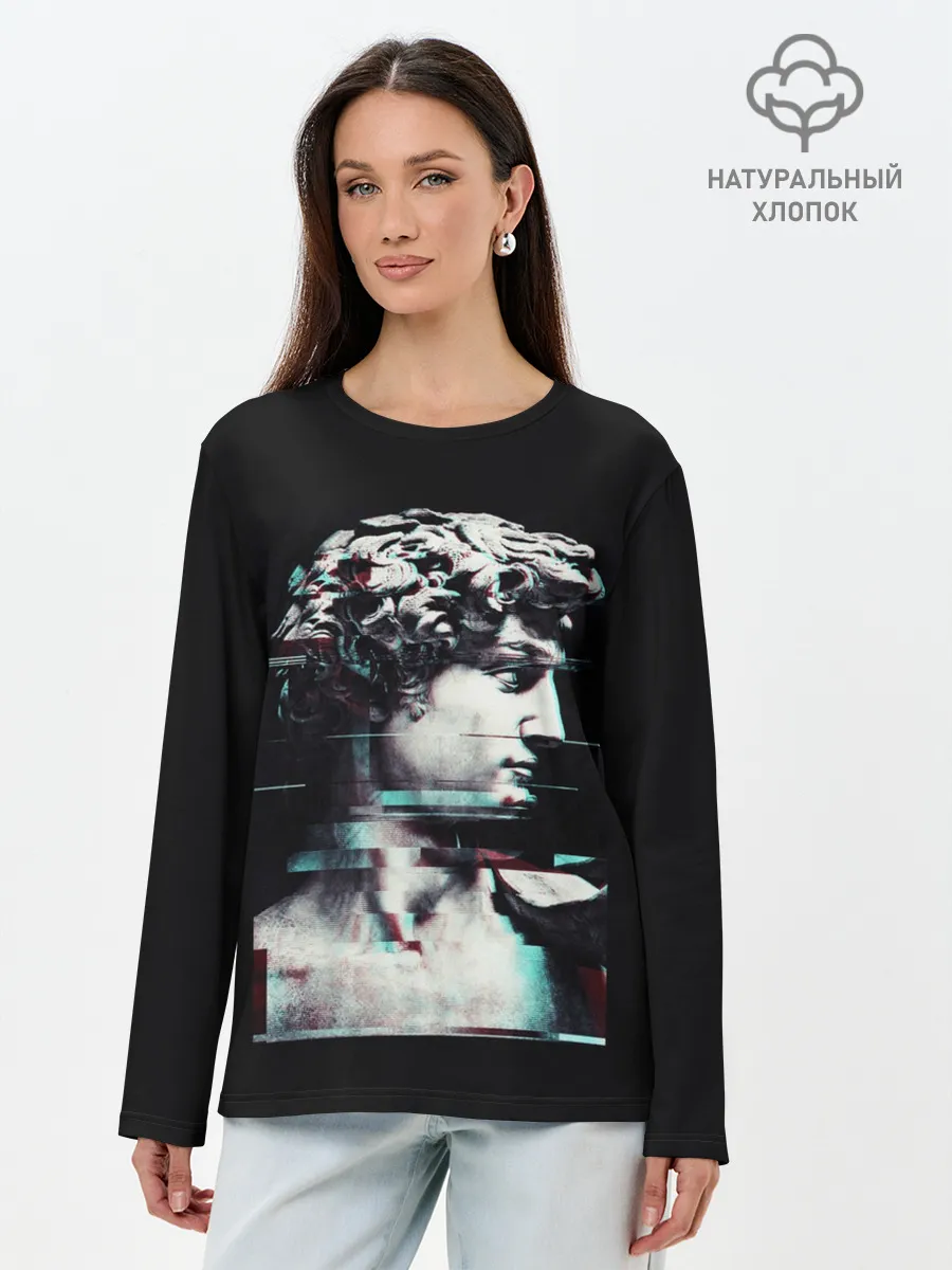 Лонгслив женский. Хлопок / David Glitch