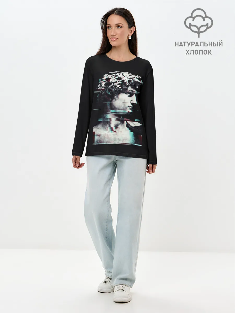 Лонгслив женский. Хлопок / David Glitch
