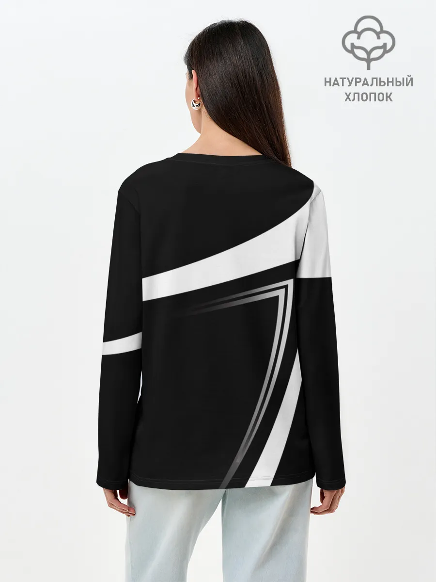 Лонгслив женский. Хлопок / JUVENTUS / ЮВЕНТУС / ПОЛОСЫ