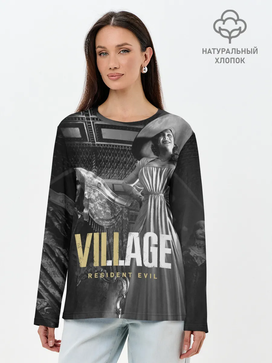 Лонгслив женский. Хлопок / Lady Alcina Dimitrescu