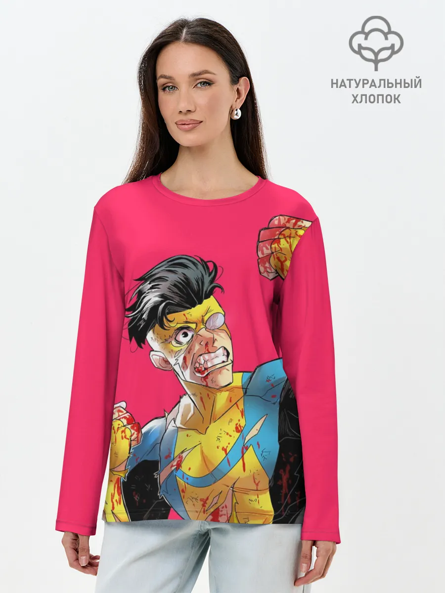 Лонгслив женский. Хлопок / Неуязвимый
