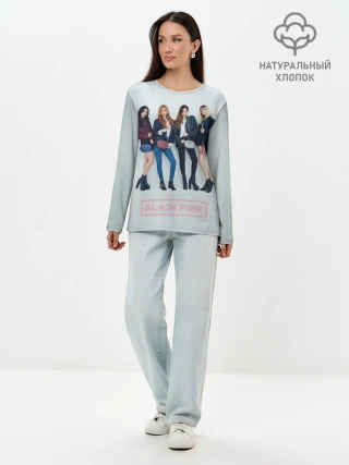 Лонгслив женский. Хлопок / Blackpink Squad