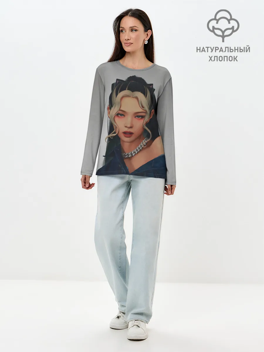 Лонгслив женский. Хлопок / Hot Jennie