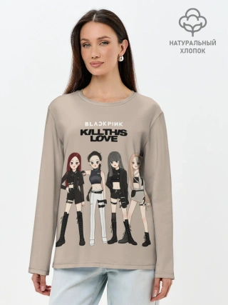 Лонгслив женский. Хлопок / Kill this love