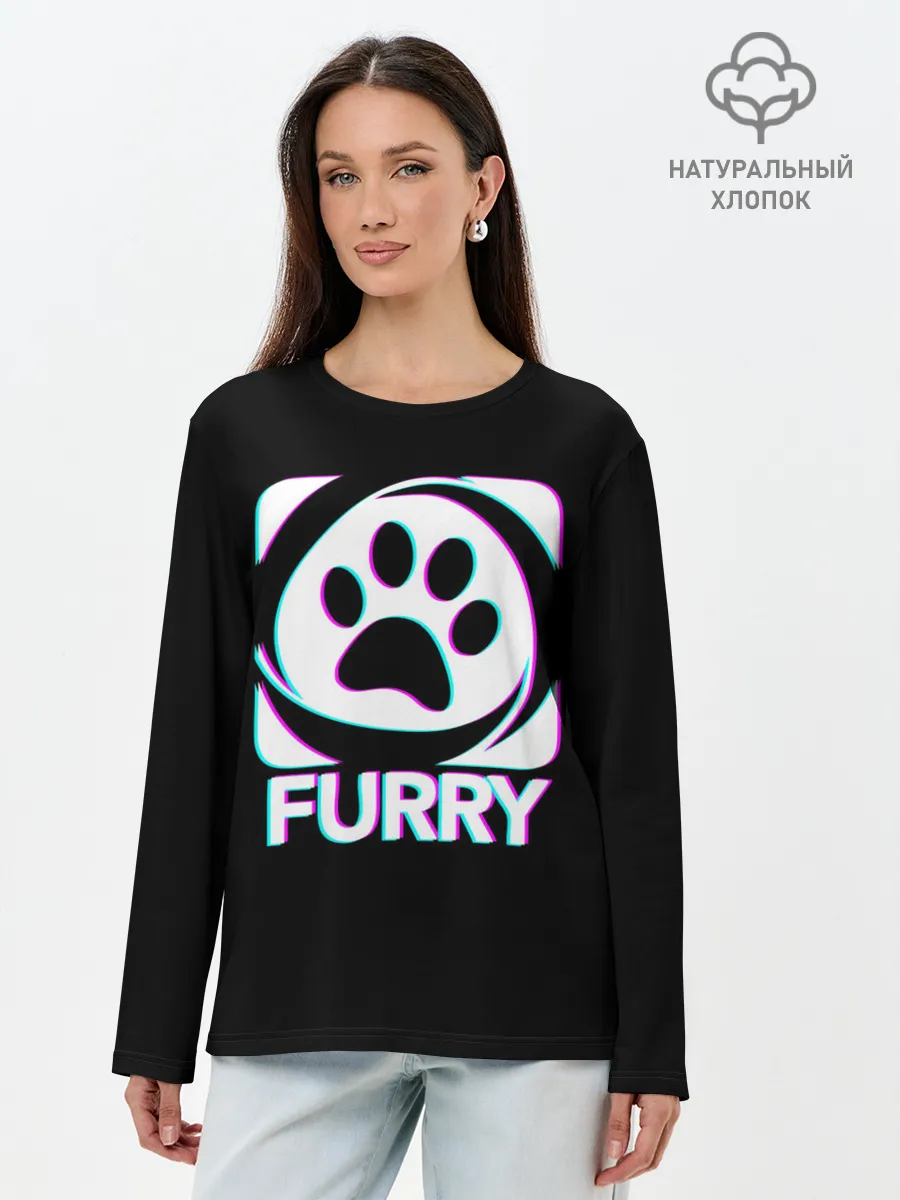 Лонгслив женский. Хлопок / Furry