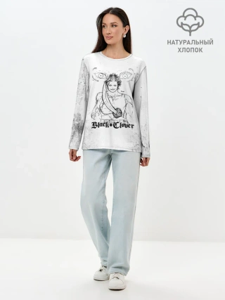 Лонгслив женский. Хлопок / Ями Сукэхиро Чёрный клевер