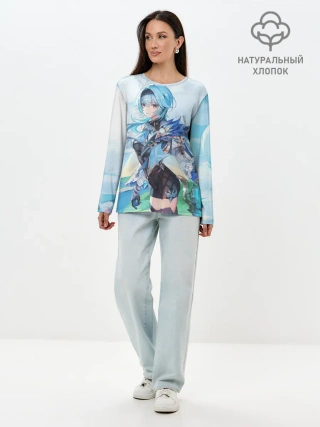 Лонгслив женский. Хлопок / Eula | Genshin Impact