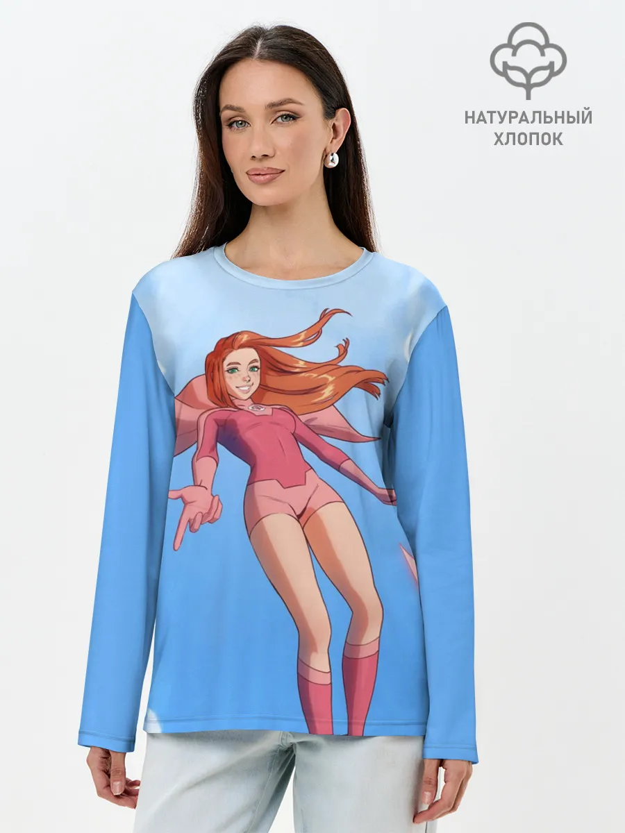 Лонгслив женский. Хлопок / Атомная Ева