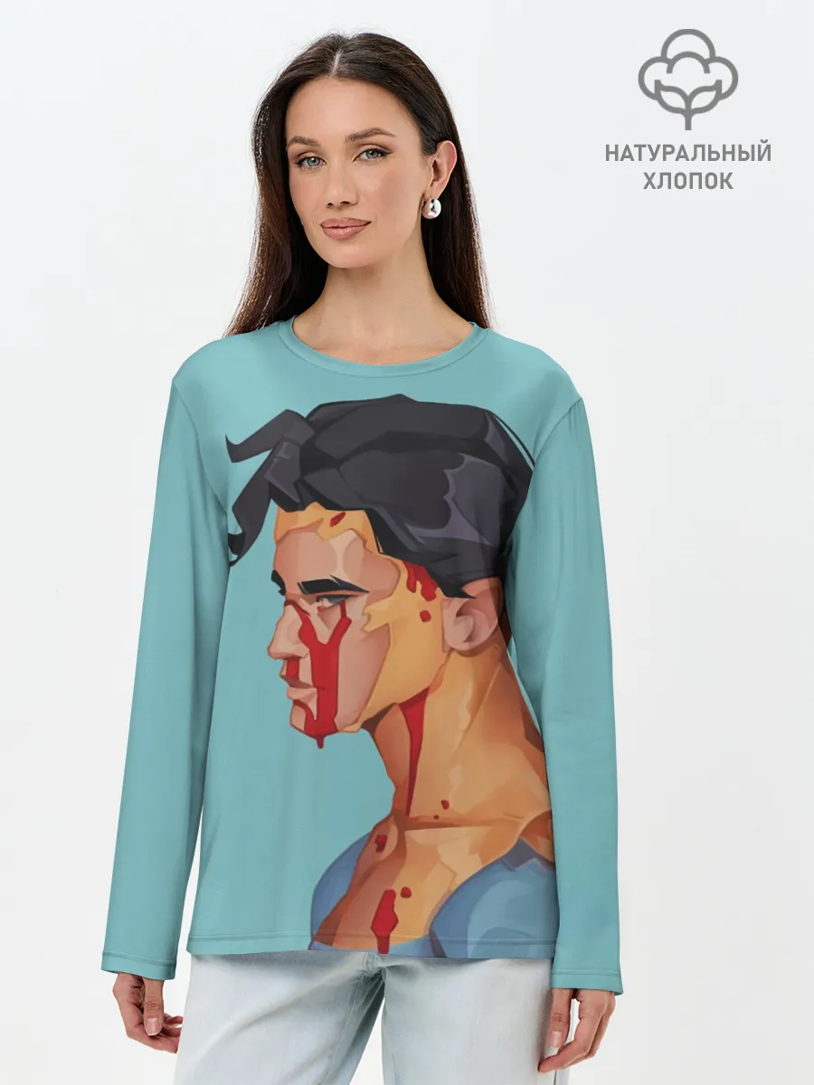 Лонгслив женский. Хлопок / Неуязвимый