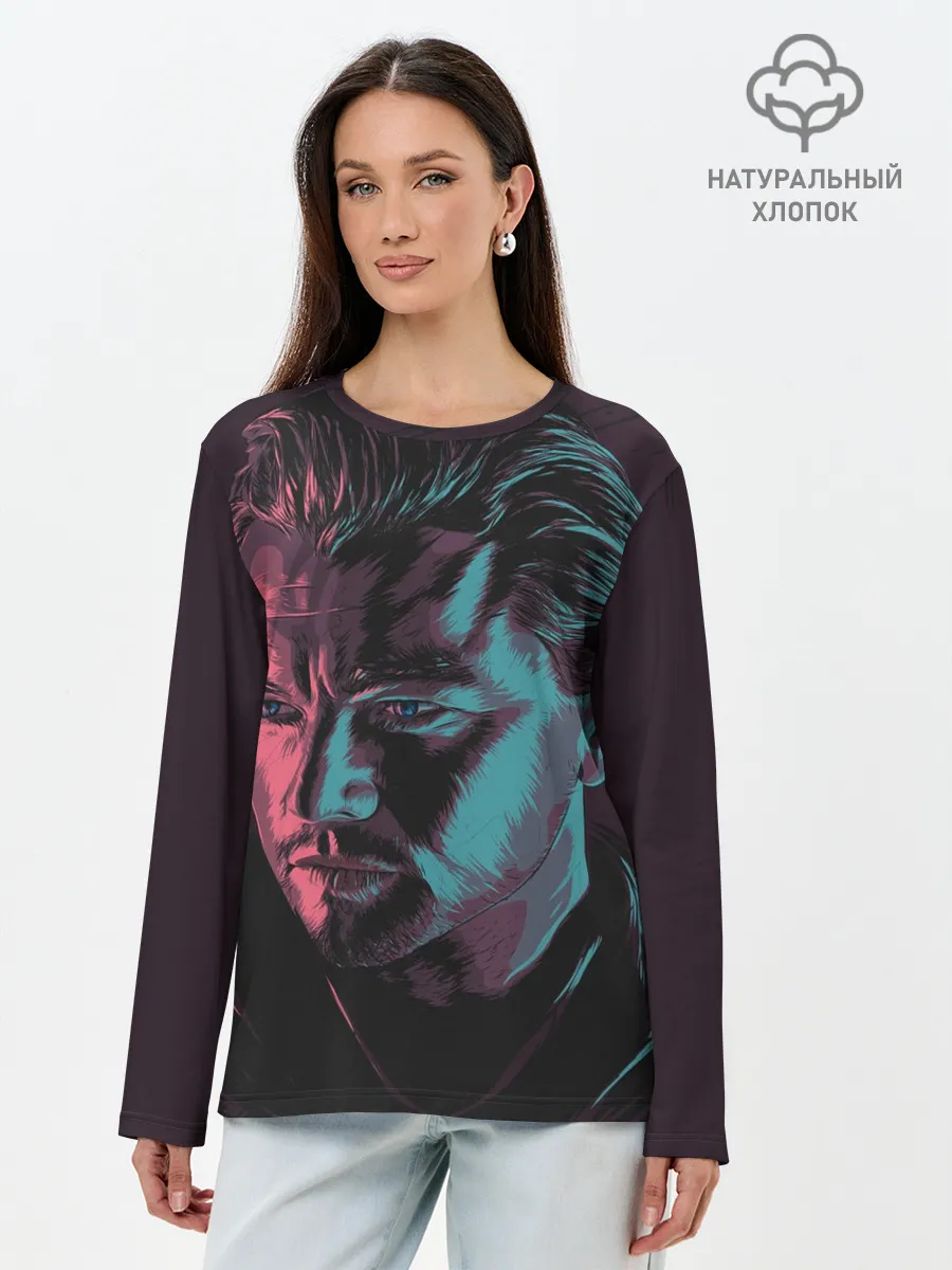 Лонгслив женский. Хлопок / Ди Каприо