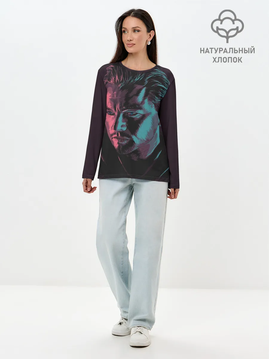 Лонгслив женский. Хлопок / Ди Каприо