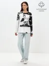 Лонгслив женский. Хлопок / Ями Сукэхиро Чёрный клевер