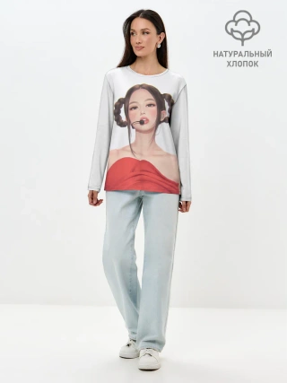 Лонгслив женский. Хлопок / Sweet Jannie