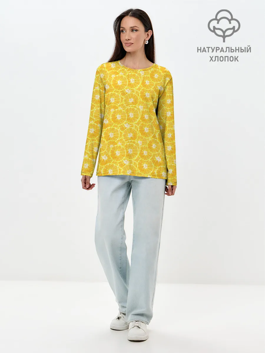Лонгслив женский. Хлопок / Fresh Lemon