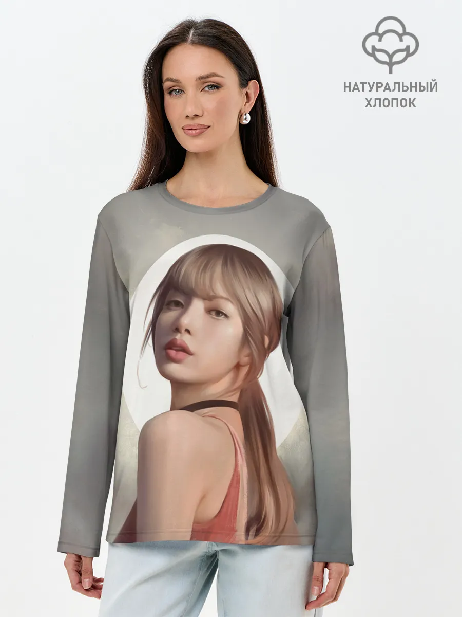 Лонгслив женский. Хлопок / Лиса маслом