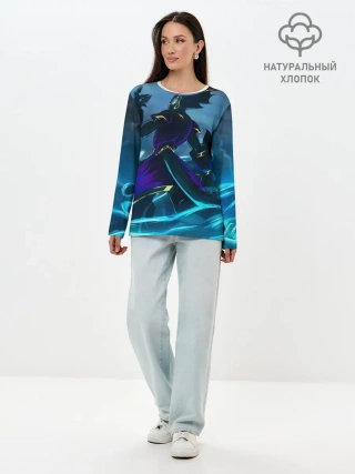 Лонгслив женский. Хлопок / Демон