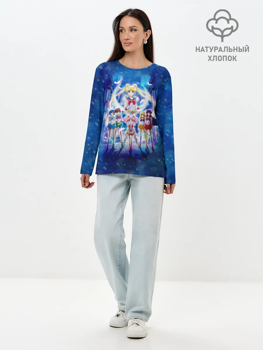 Лонгслив женский. Хлопок / Вечная Сейлор Мун Netflix 2021