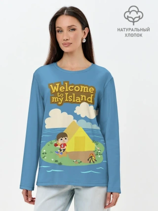 Лонгслив женский. Хлопок / Мой остров