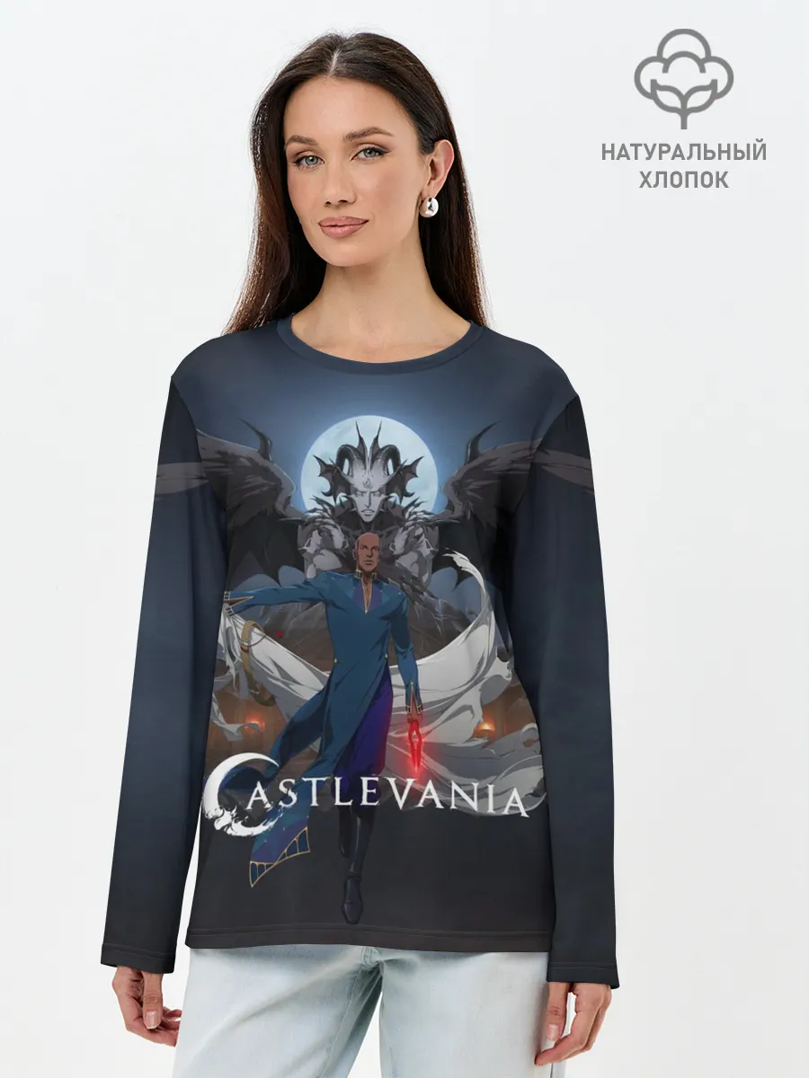 Лонгслив женский. Хлопок / Castlevania Исаак