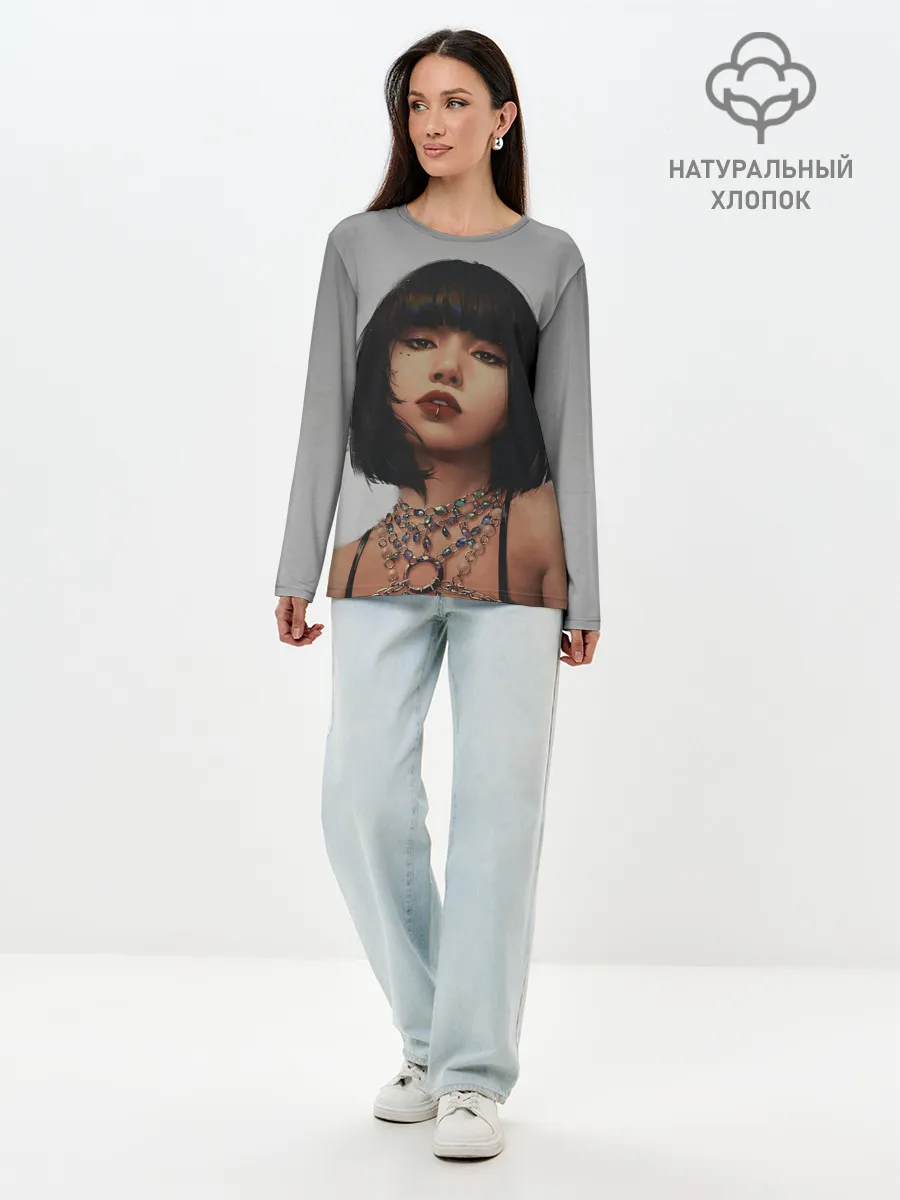 Лонгслив женский. Хлопок / Hot Lisa