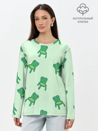 Лонгслив женский. Хлопок / Froggy crossing