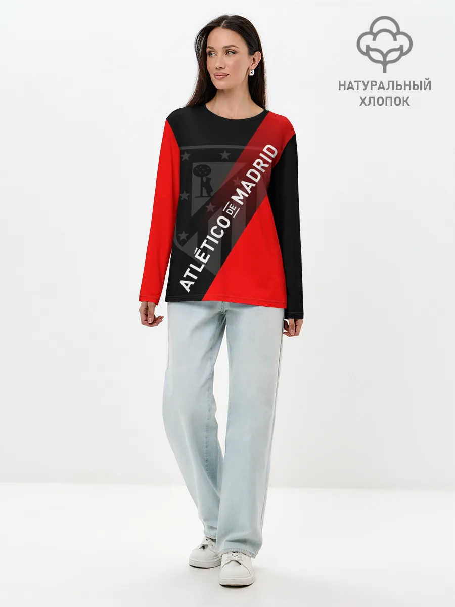 Лонгслив женский. Хлопок / АТЛЕТИКО МАДРИД / ATLETICO