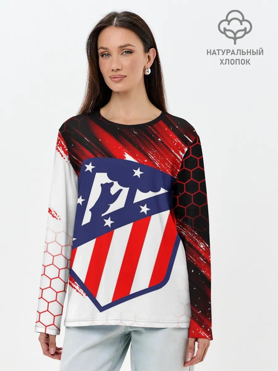 Лонгслив женский. Хлопок / ATLETICO DE MADRID / АТЛЕТИКО