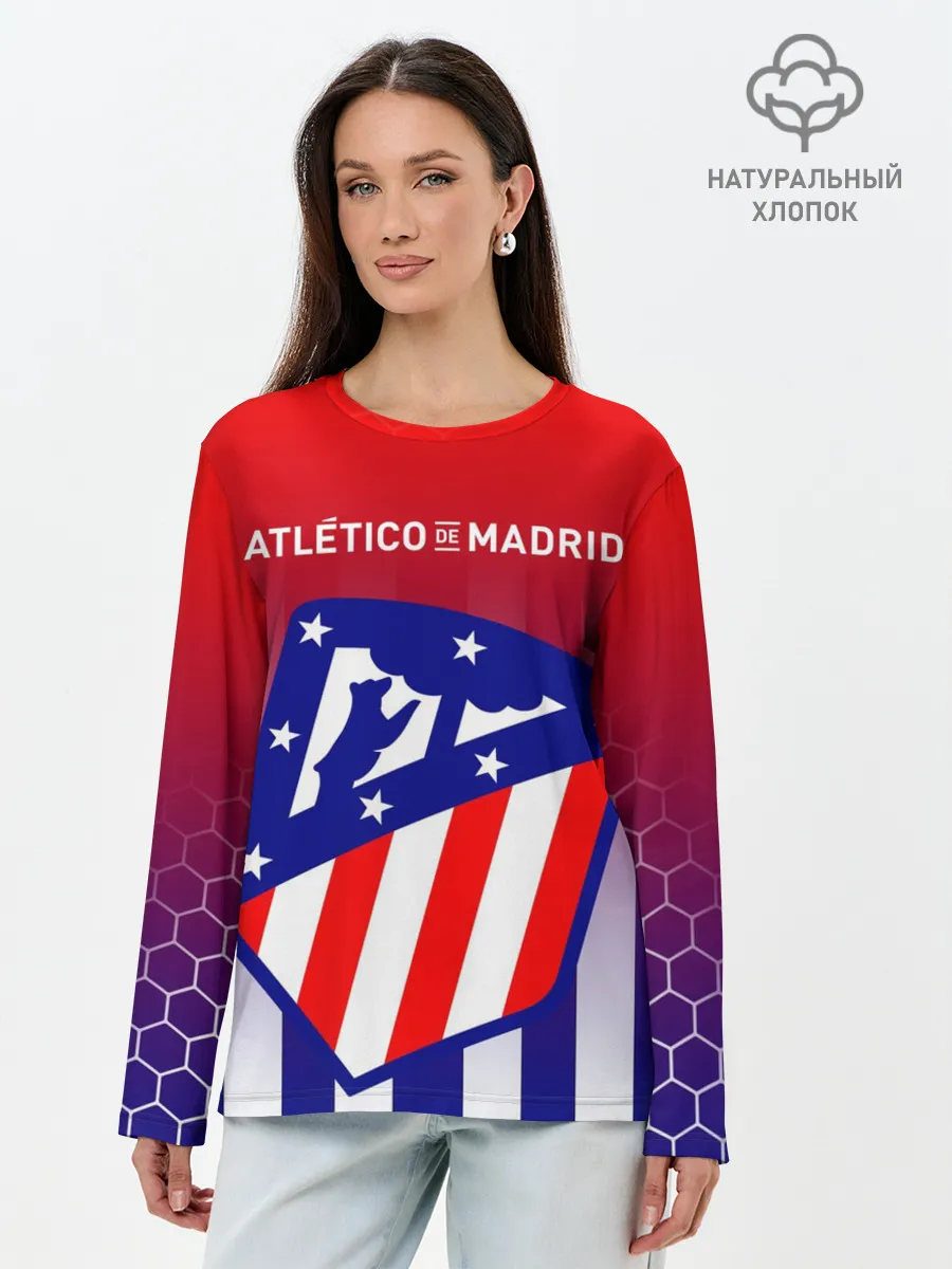 Лонгслив женский. Хлопок / ATLETICO DE MADRID / АТЛЕТИКО