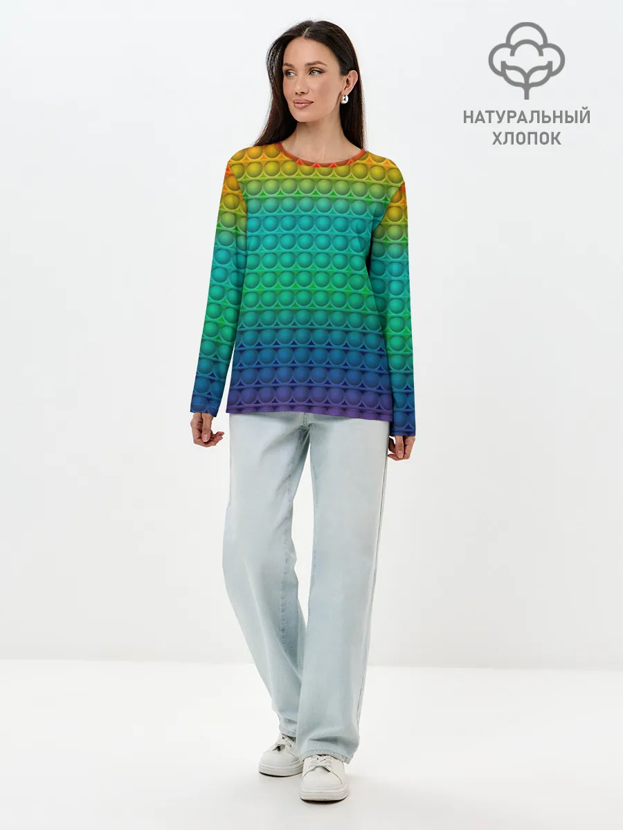 Лонгслив женский. Хлопок / POP IT | СИМПЛ ДИМПЛ