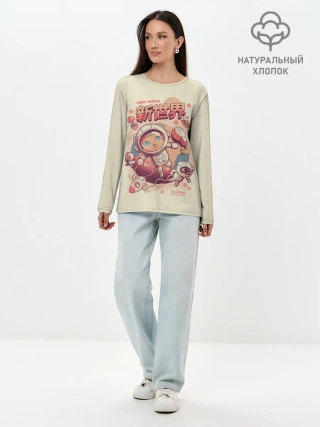 Лонгслив женский. Хлопок / Space Crossing